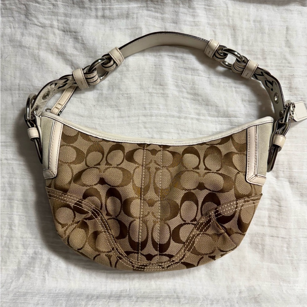 Coach Vintage Y2K Brown & Beige Mini Soho hobo bag‎ - Picture 2 of 8